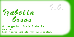 izabella orsos business card