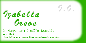 izabella orsos business card